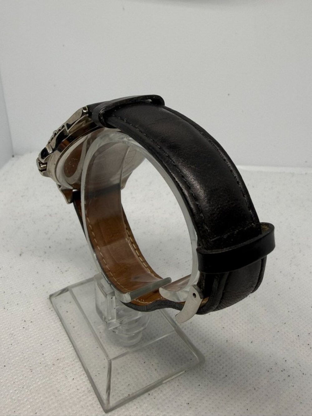 Fossil New England Patriots NFL 1995 Vintage Mens Leather Watch Steel 40mm - Picture 4 of 15